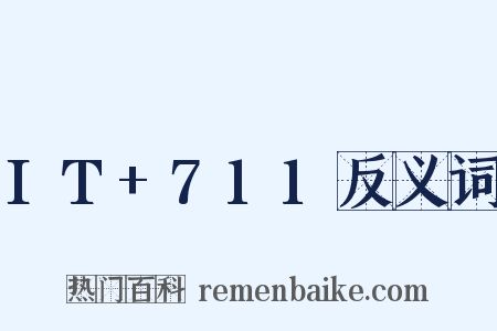 IT+711反义词是什么意思的图片